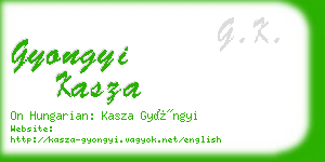 gyongyi kasza business card